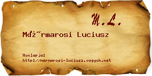 Mármarosi Luciusz névjegykártya